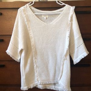 NWOT Loft Fringe Sweater sz S